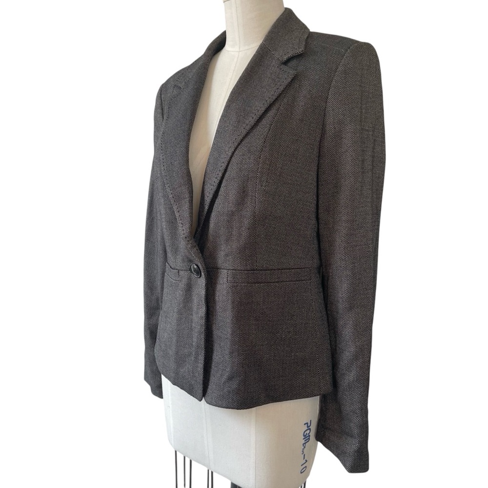 ❤️ Rafaella Black and Tan Tweed Fitted Blazer size 14 - Picture 3 of 8